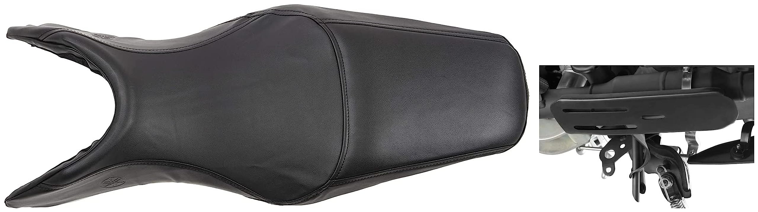 Yamaha Polyvinyl Chloride Seat Cover for Mt-15,Mt-15 Ver.2.0(Black) Y6A075Bscb19|Motor Bike|Black & Yamaha Skid Plate with Clamp and Washer for MT-15 ver.1 & ver.2 Y6ABK7SKPL18