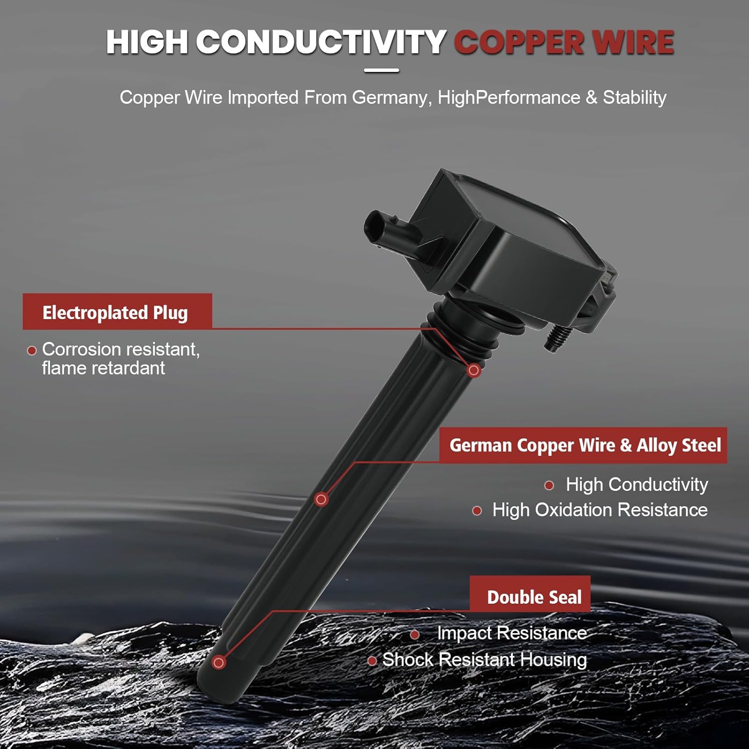 UF751 Ignition Coil Pack and Iridium Spark Plugs Set of 4 Compatible with L4 2.4 2015 2016 2017 2018 2019 2020 2021 Jeep Renegade Cherokee Compass, Ram ProMaster, 14-16 Dodge Dart, 16-18 Fiat 500X