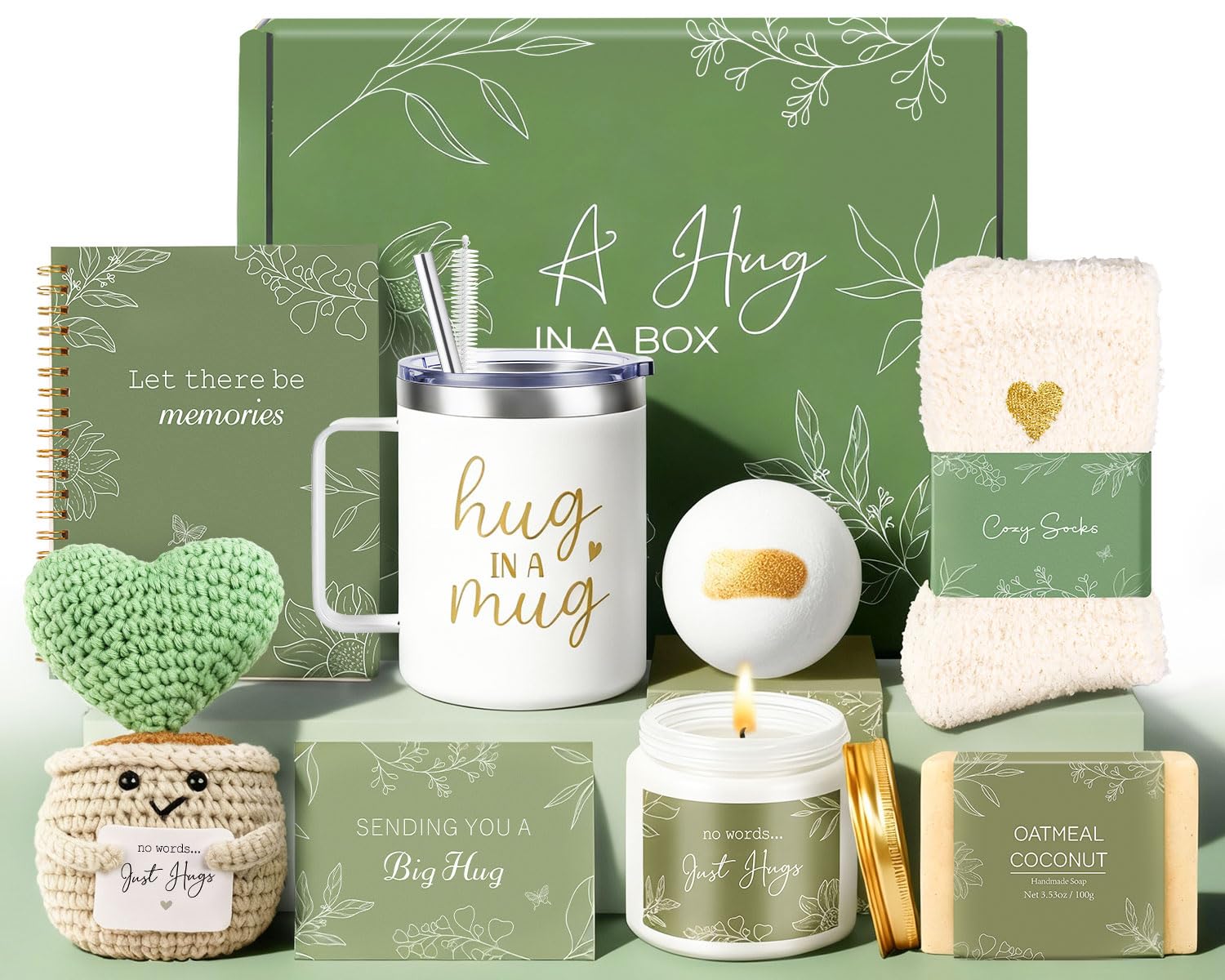 Giftota Sympathy Gifts Baskets for Women – Hug in a Box Care Package Sympathy Gifts for Loss of Loved One, Get Well Soon, Thinking of You Gift Memorial Condolences Grief Bereavement Present for Loss