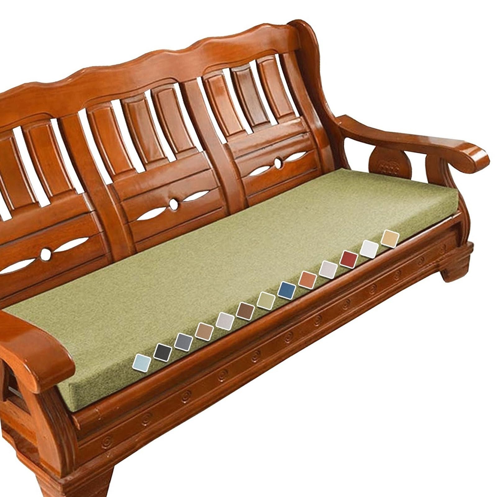 Versatile Indoor/Outdoor Bench Cushion - 150cm/120cm/100cm/90cm x 40cm/35cm/50cm - 2/3 seater Non-Slip Seat Pad for Bay Windows,Garden Patio,Long Chairs,Swings & Porch Furniture(Lime green,100x35x5cm) โ image 1
