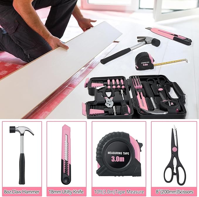 Kit de Herramientas MARTCOLOR 58 Piezas con Estuche Rosa miniatura 4