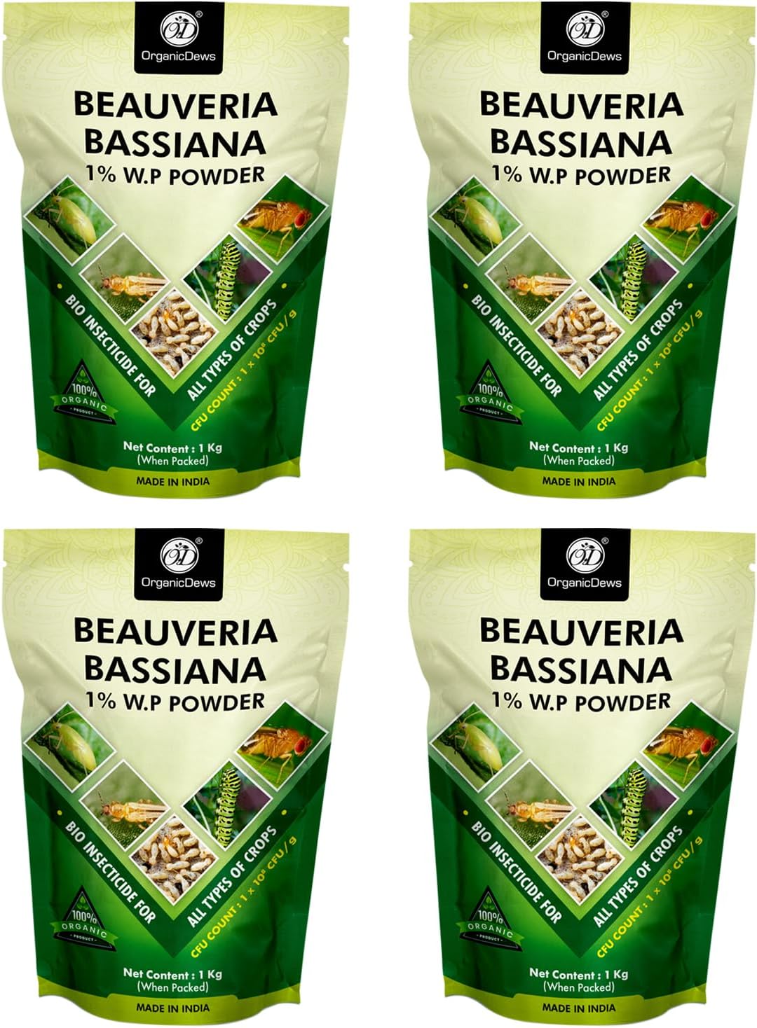 OrganicDews Beauveria Bassiana Powder 4 Kg (1x10^8 CFU/g) for Plants 4 Kg