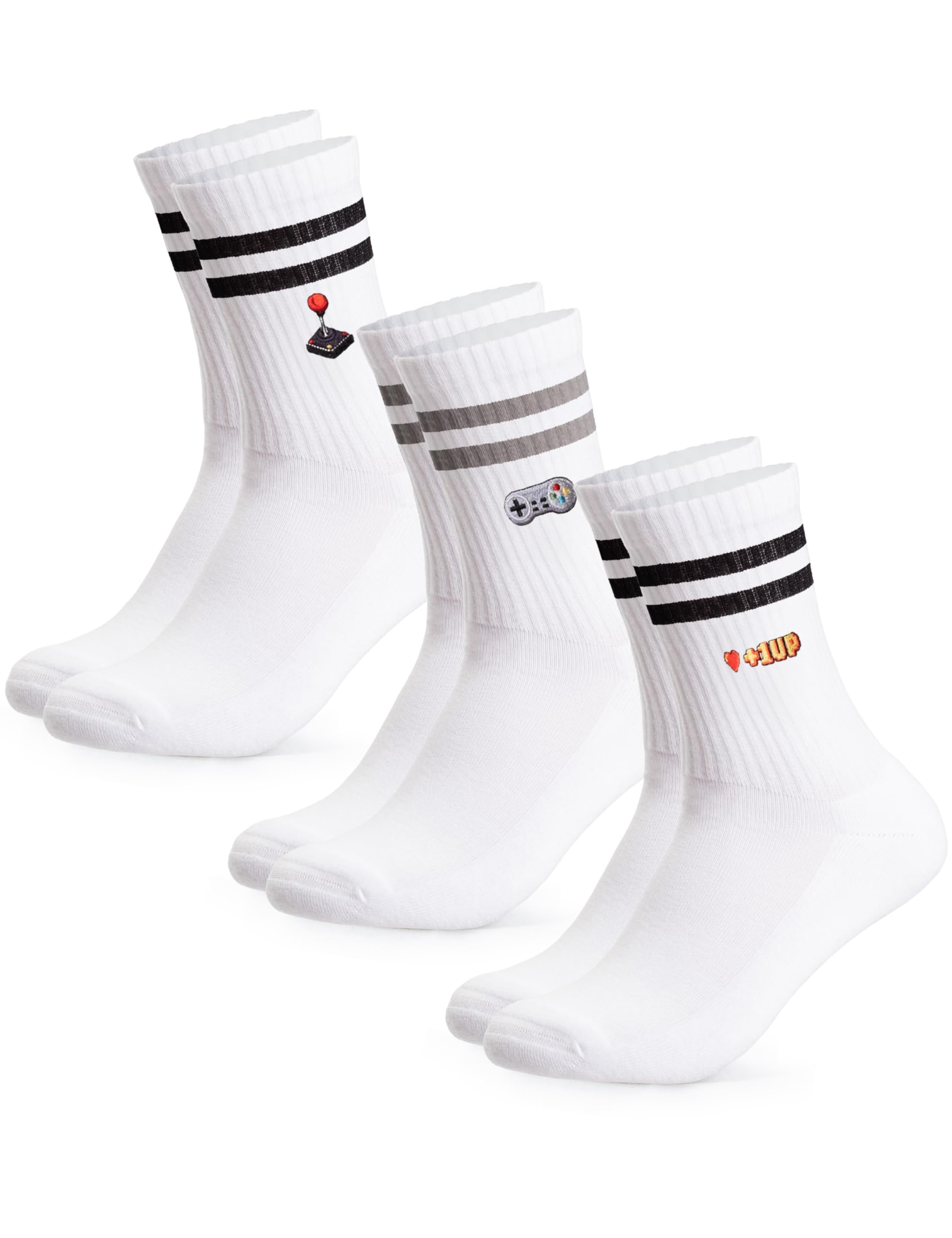 Occulto Damen & Herren Motiv Tennissocken 3er Pack (Modell: Rio), Statement Tennis Socken