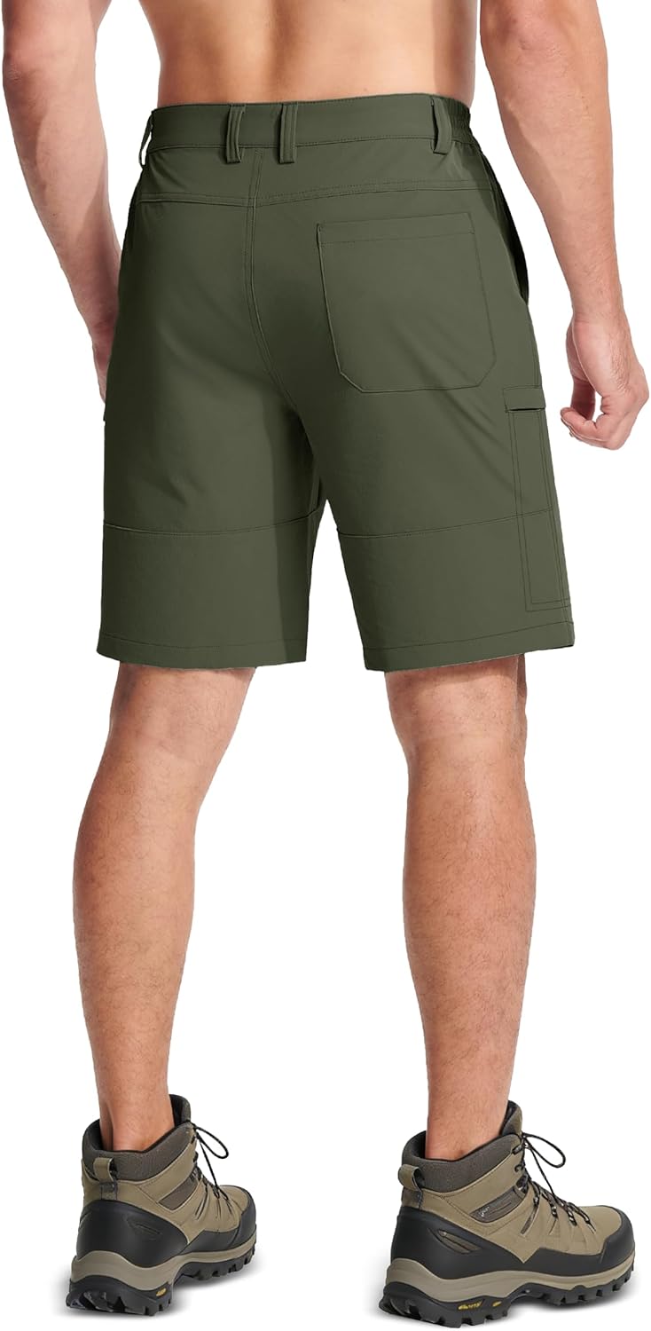 MAGCOMSEN Men's Hiking Cargo Shorts Quick Dry Lightweight 9" Golf Shorts Summer Casual Work Outdoor with 5 Zipper Pockets - Image 2