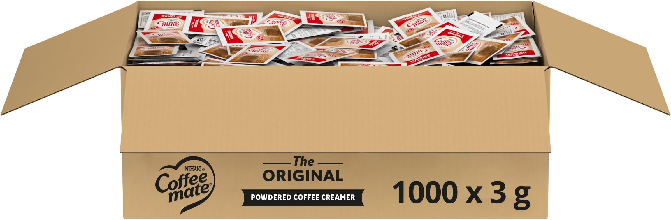 Nestle Coffee mate Coffee Creamer, Original, Non Dairy Powder Creamer Singles Packets, 3g Powdered Packets (Pack of 1000)