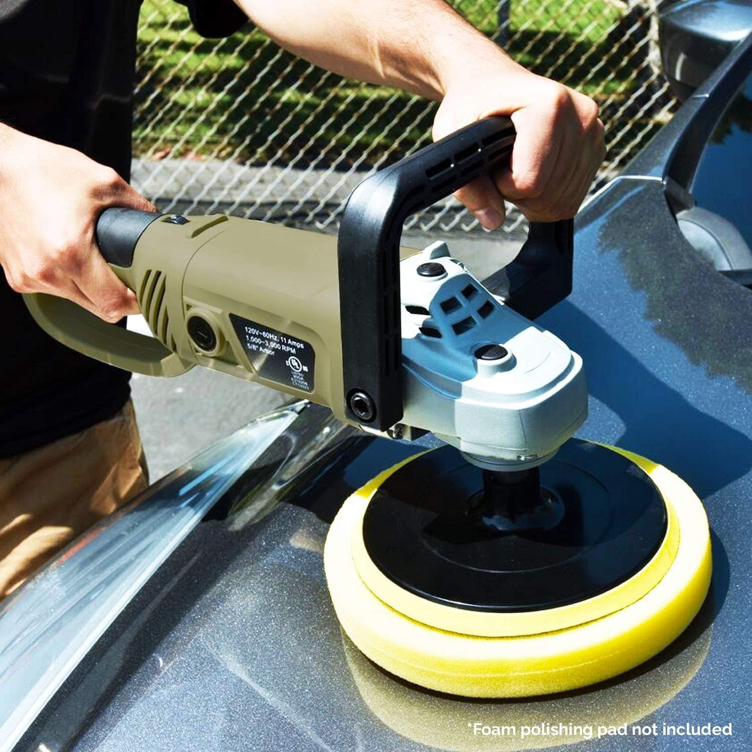 NEIKO 10671A 7" Electric Polisher & Buffer | 6 Variable Speeds | 1,000 to 3,000 RPM | High Performance