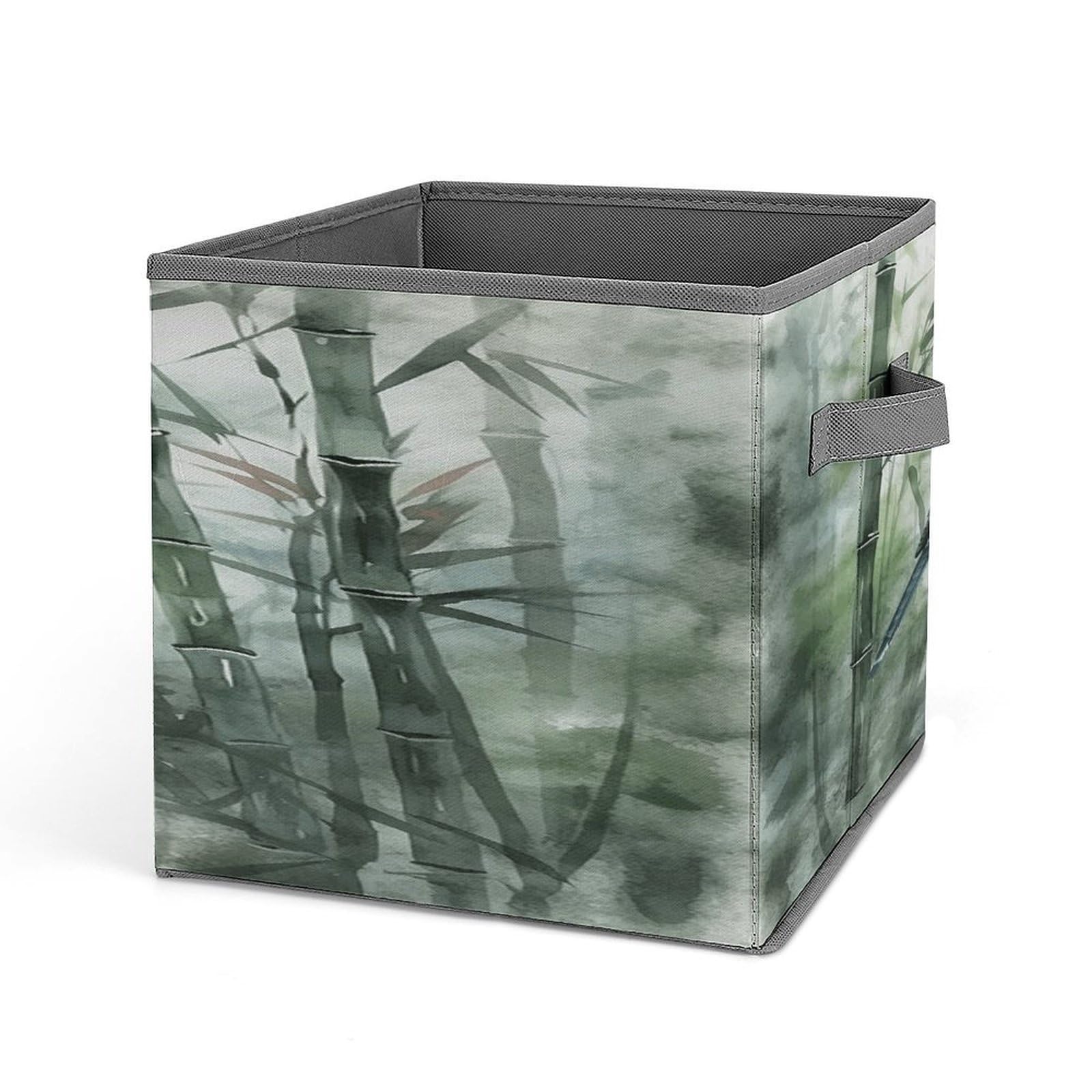 Fekiloot Style Green Bird Painting Storage Bins Storage Baskets