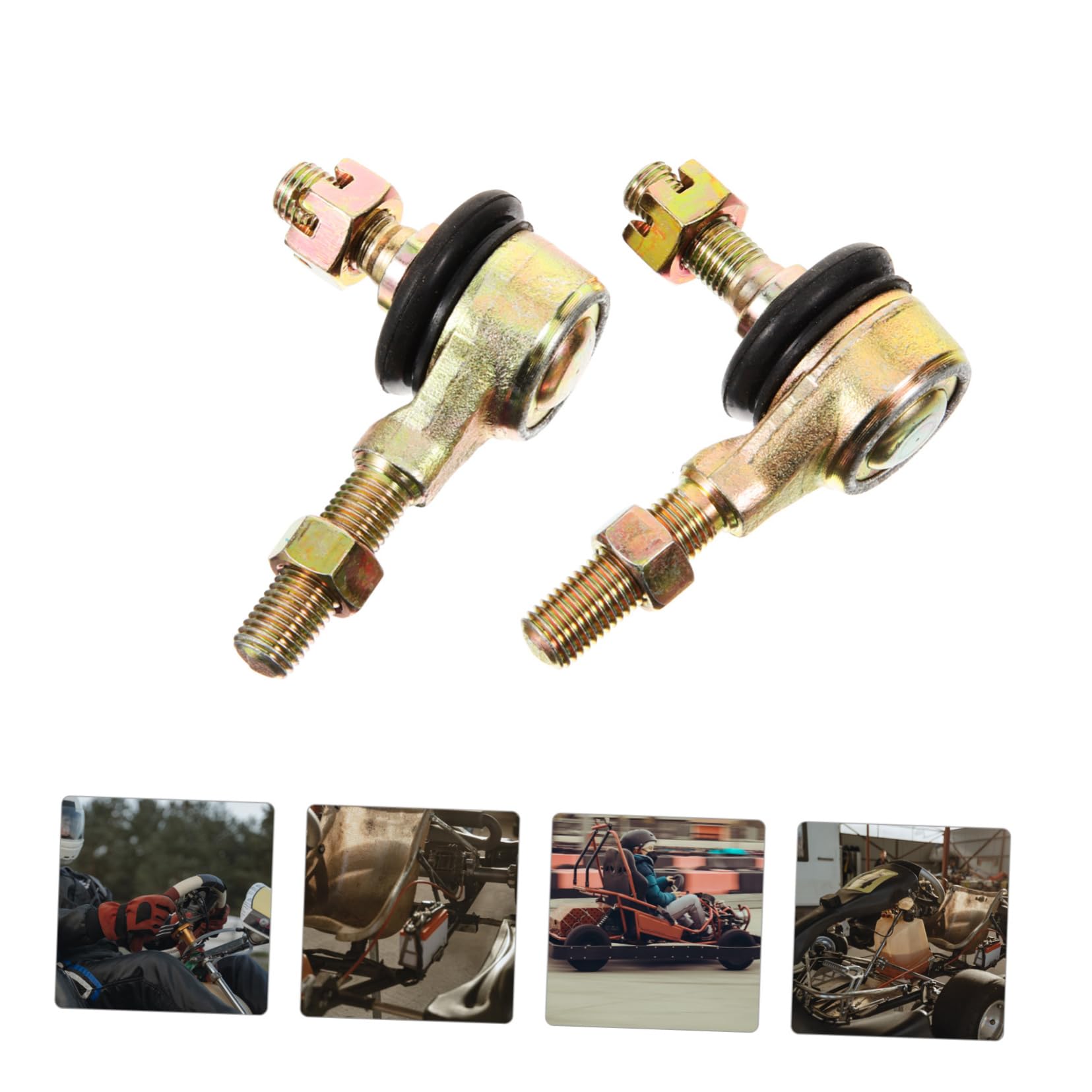 TOPBATHY 3 Paia Testa di Palla da Giunto a Sterzo Kart Tie Rod Bielle di Giunzione Tirante dello Sterzo Tiranti dello Sterzo Teste a Snodo Sferico Tiranti Interni Ed Esterni Ferro da Stiro
