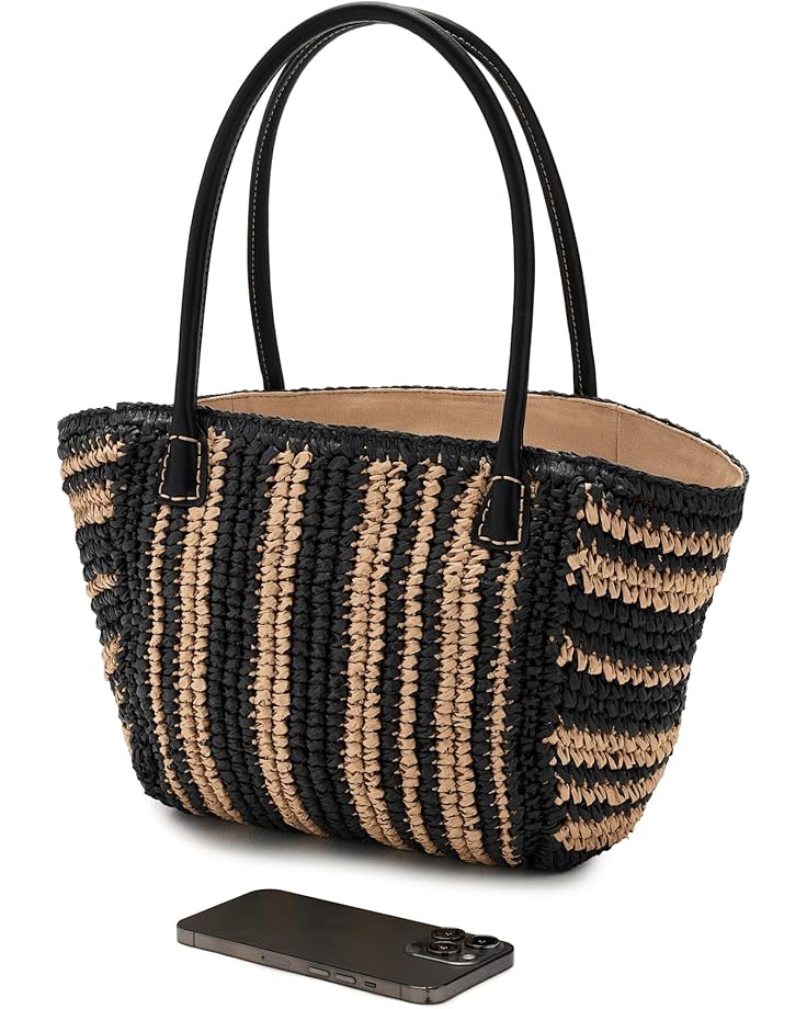 Madewell Mini Black And White Straw Tote - #3 of 5