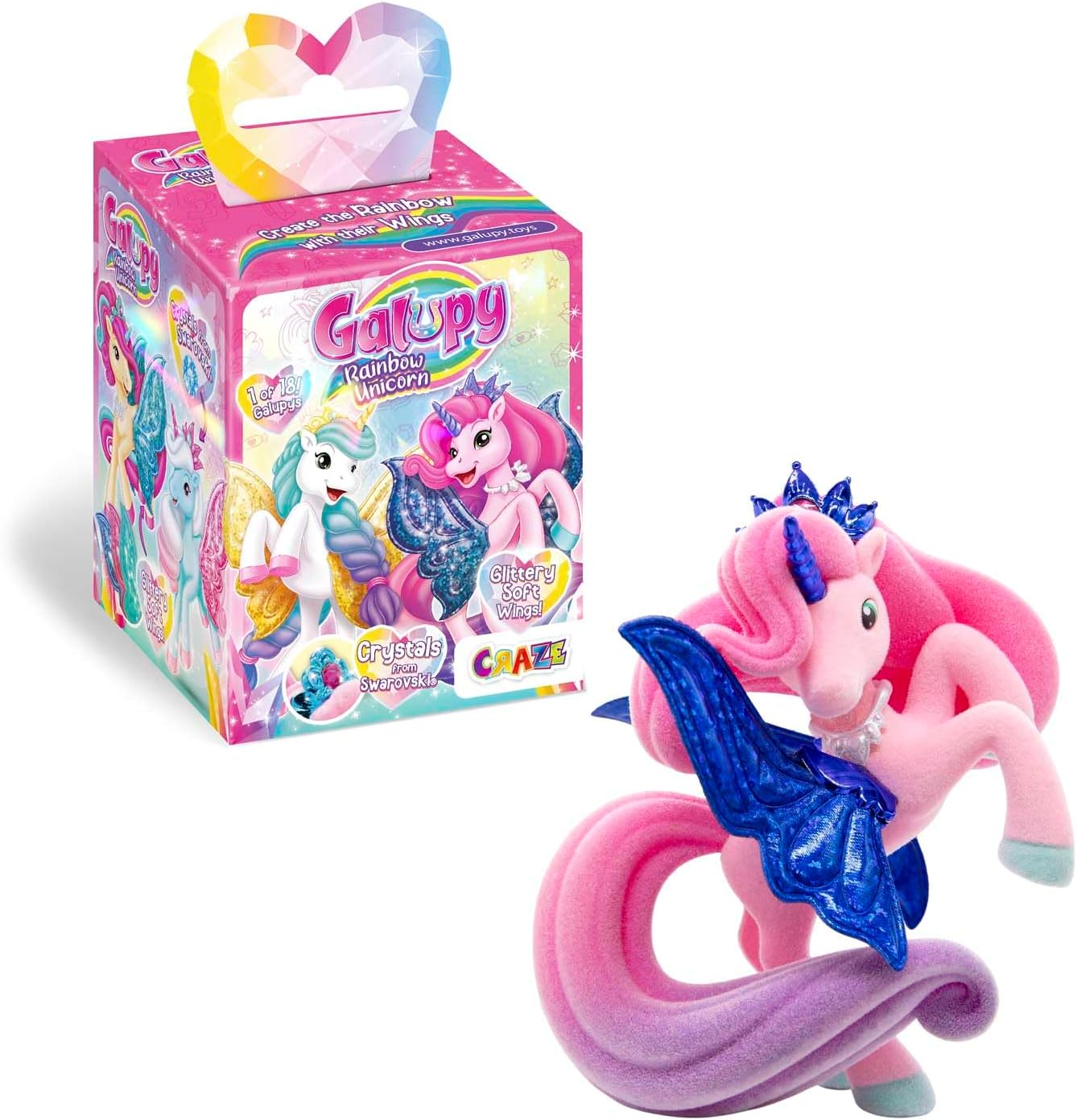 GALUPY Rainbow Unicorn - Présentoir Complet avec 16x Figurines Licorne à Collectionner, Jouet Licorne avec Cristal Swaroski — vue 10