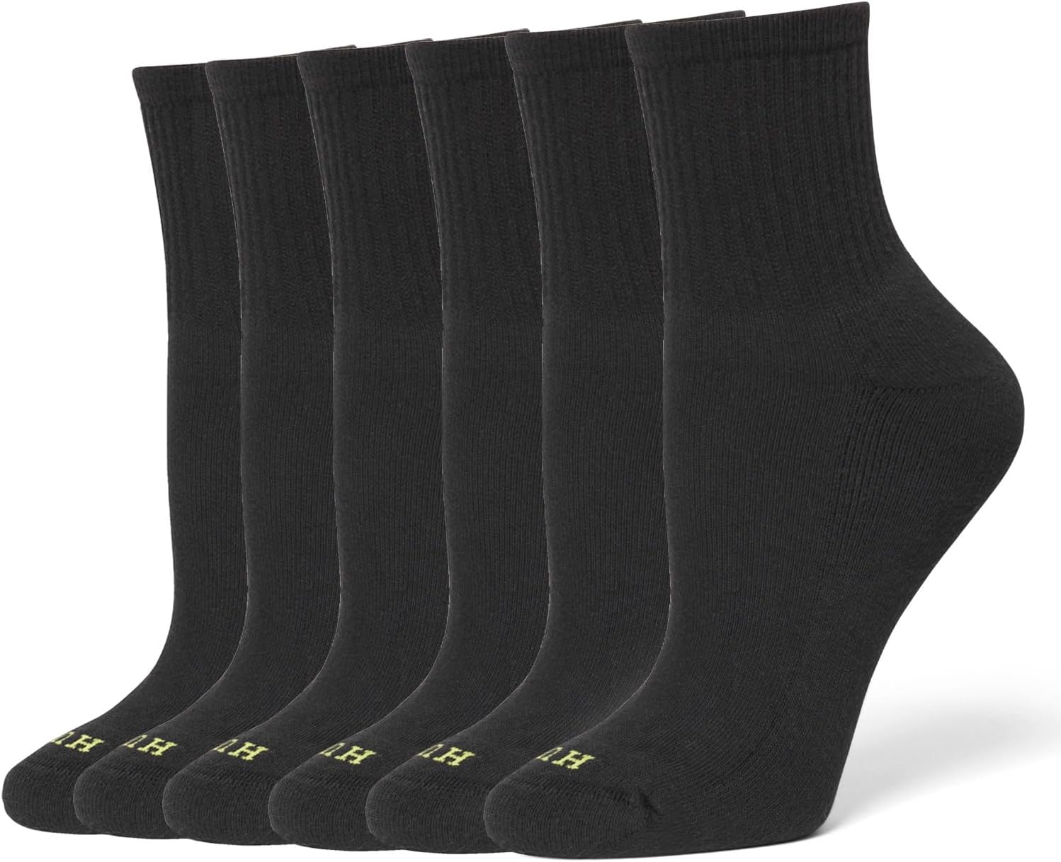 HUE Women's Mini Crew Socks (6-Pack)