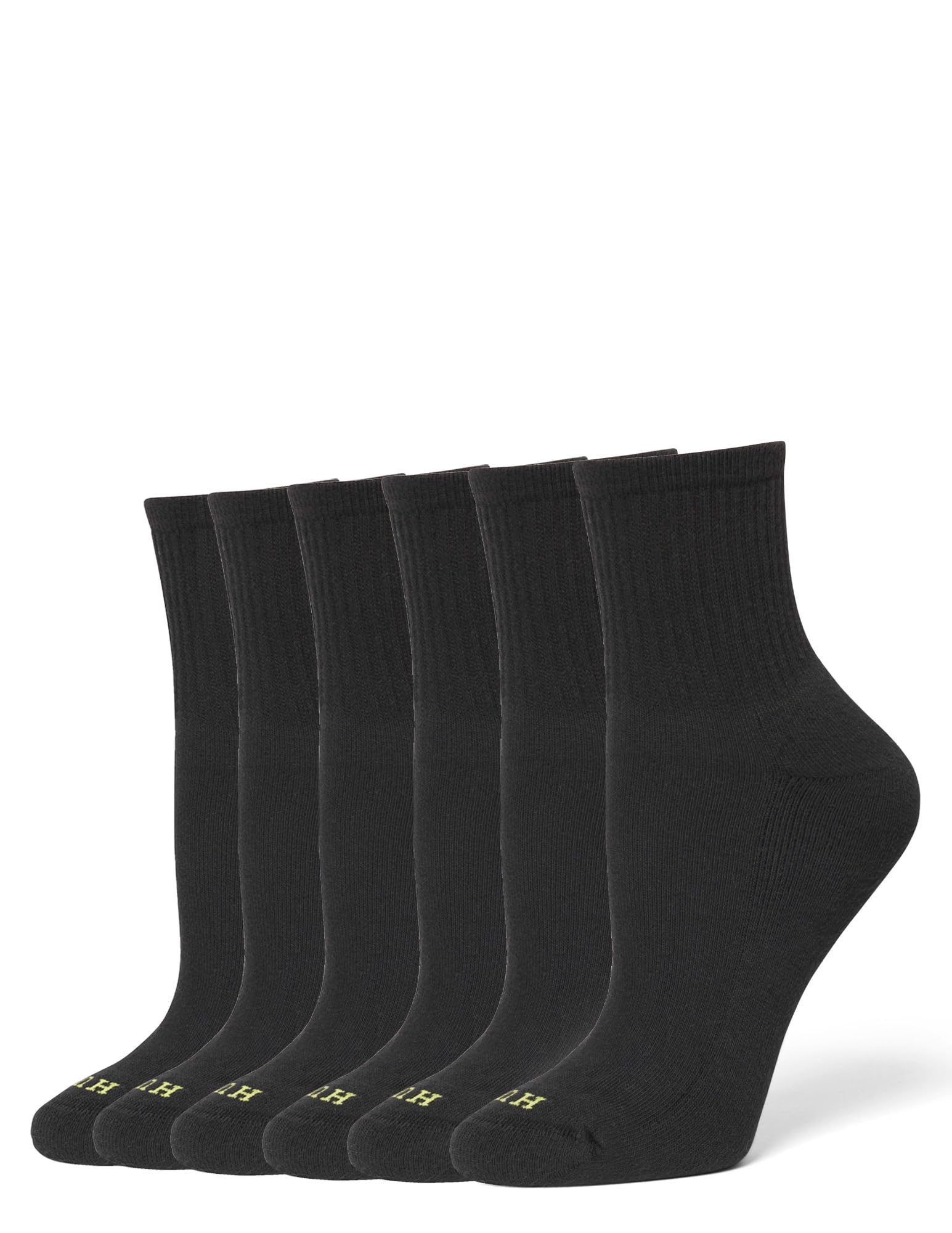 HUE Women's Mini Crew Socks (6-Pack)
