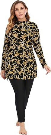 Plus Size Muslim Swimsuits for Women Burkini Modest Swimwear Islamic Swimming Suit Hijab Beachwear