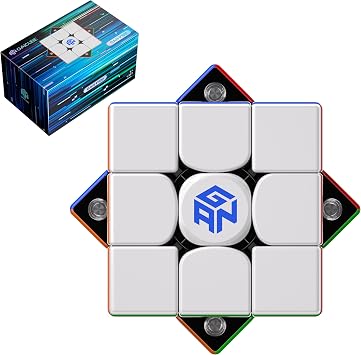 CuberShop GAN V100 MagLev Frosted Edition, Magnetic 3x3 Speed Cube Black Internal Stickerless, Lightweight 55mm/2.17 in. Brain Teaser Puzzle, 2026 GAN Flagship Entry with MagLev Levitation