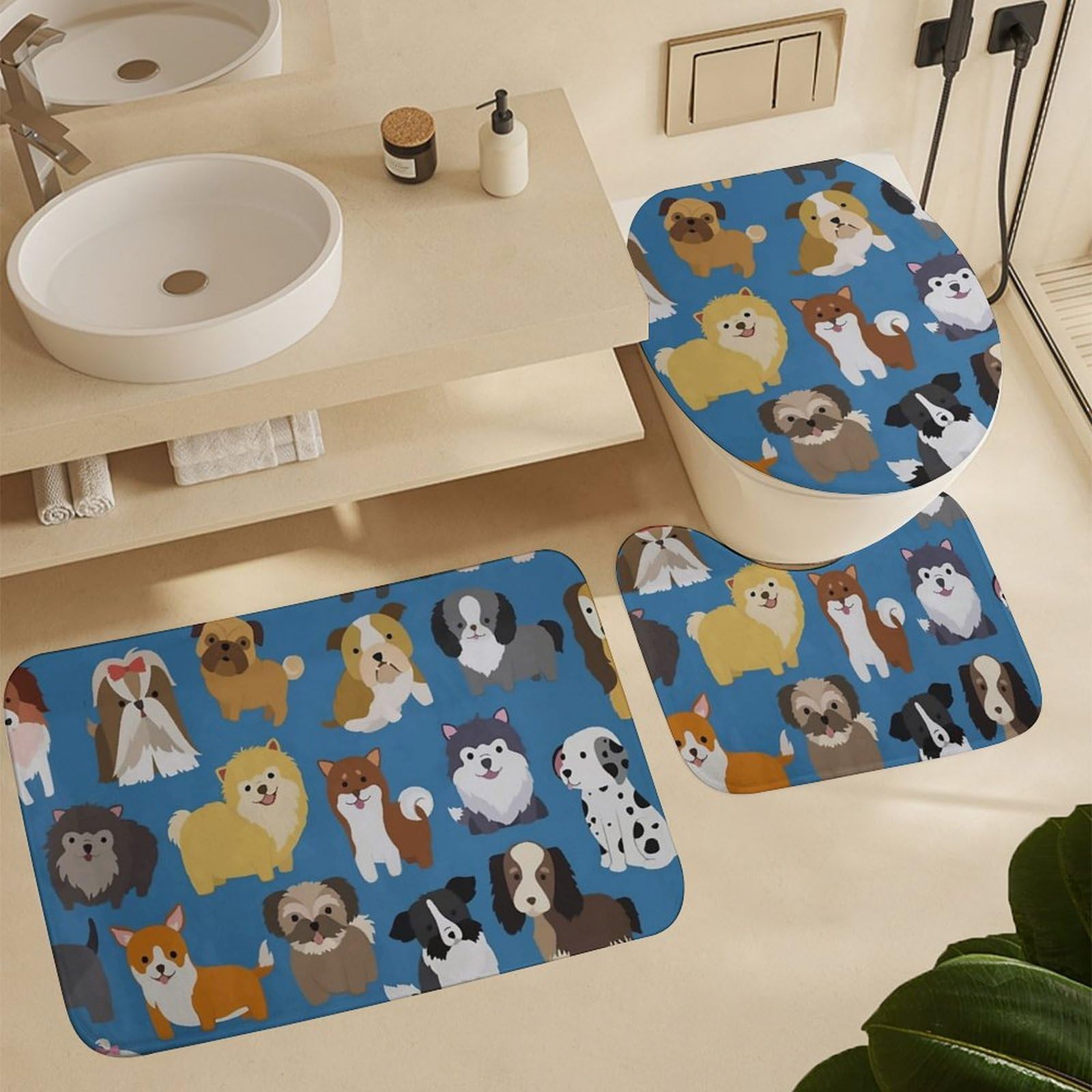 Amazon | バスマット お風呂マット 洗える 足拭きマット 速乾 犬