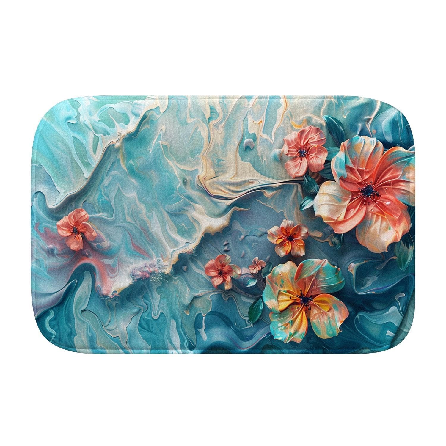 Tapis de bain antidérapant et ultra absorbant en mousse à mémoire 80x50 cm