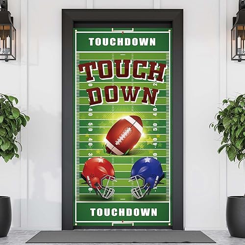 Cubierta de puerta de fútbol americano, decoración de fotografía para el hogar, escuela secundaria, fiesta universitaria, decoración y suministros