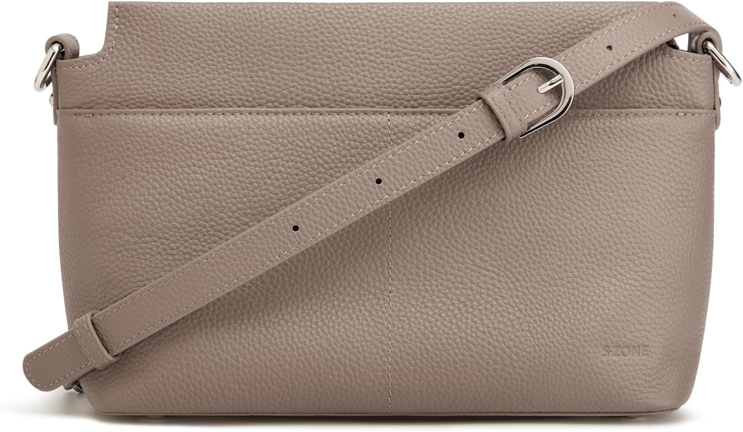 S-ZONE Crossbody Bags for Women Genuine Leather Purses Small Shoulder Bag Designer with Adjustable Strap - Image 7