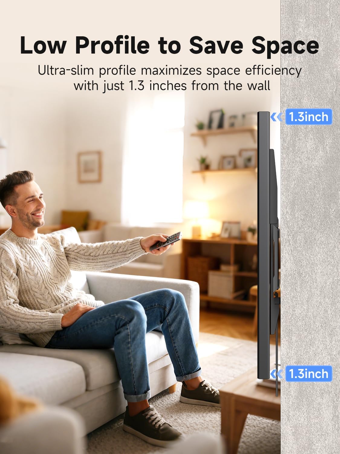 Suptek Heavy Duty Fixed TV Wall Mount for 60-120" TVs – 265Lbs, Fits 3 Studs of 16" and 2 Studs of 18" or 24", VESA 1100x600mm, Low Profile for LED/OLED/LCD, MF11