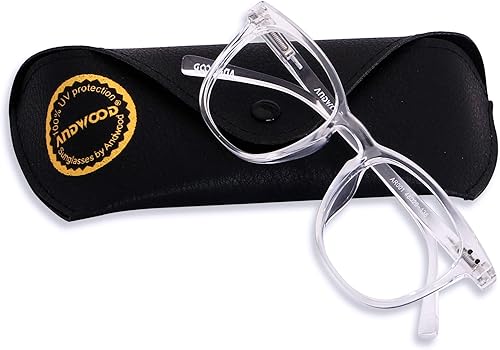 Miniatura 2 de ANDWOOD - Lentes con bloqueo de luz azul para computadora, mujeres y hombres de cara pequeña, AR001
