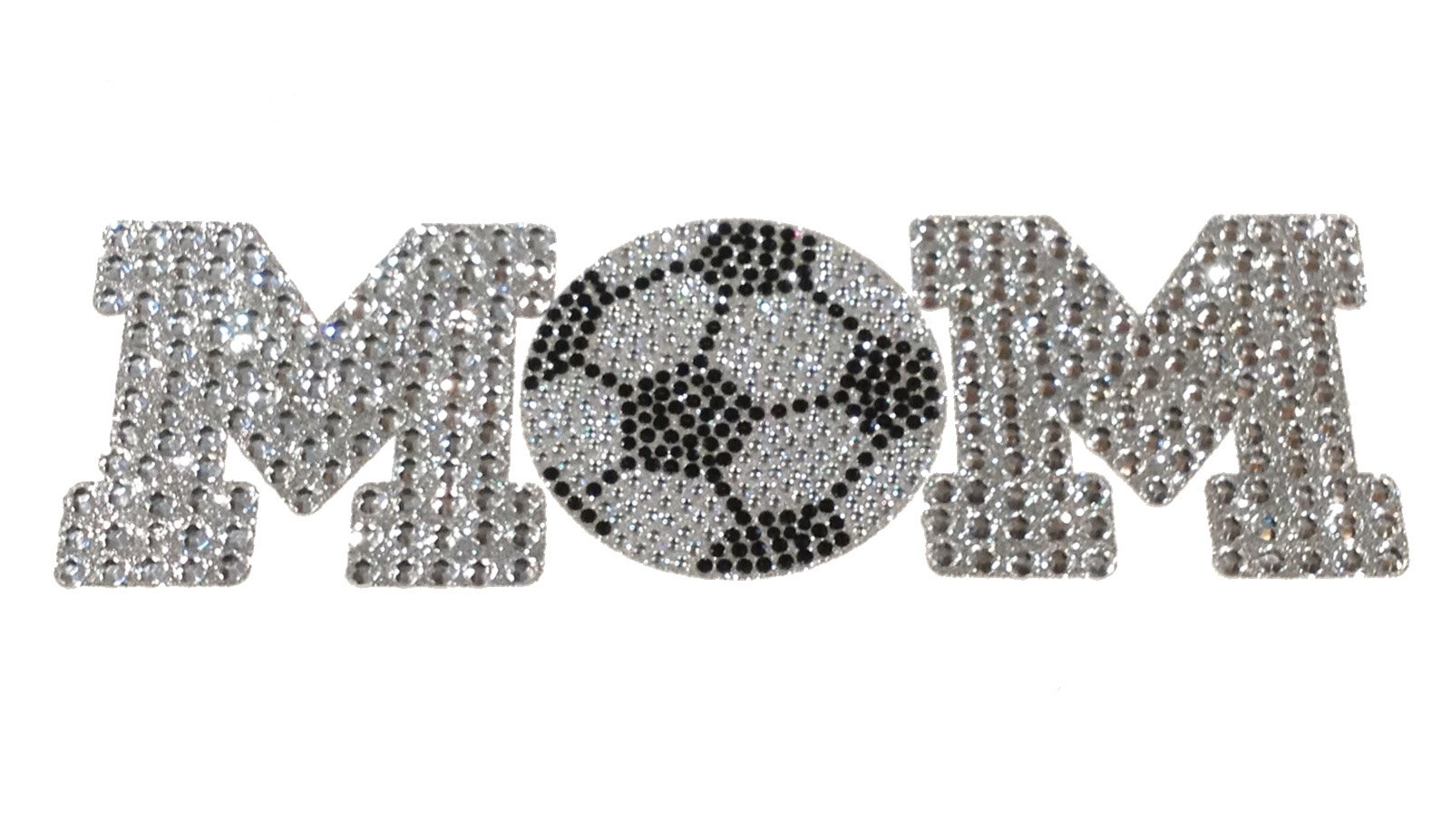 Crystal Heiress Rhinestone Sticker, Soccer Mom, 7.75 by 2.5-Inch, Black/Silver