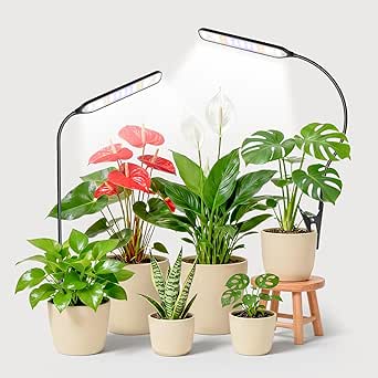 Amazon.com: Garpsen Grow Light, 6000K Full Spectrum Plant Light with ...