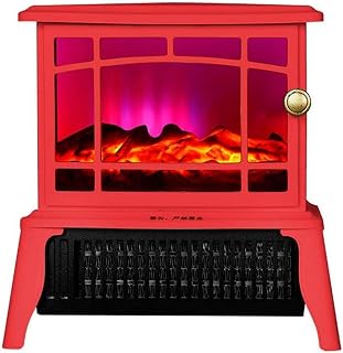 ROLTIN Portable electric internal fireplace heater realistic wood view wood burning flame modern ding fireplace overheating protection 750 1500W (white) (Red) (Black) (Re