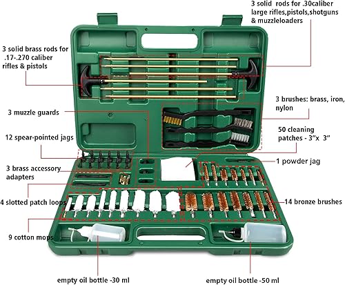 Miniatura 9 de Gun Cleaning Kit, Rifle Pistol Shotgun Handgun Cleaning Kit with Case, Universal Gun Cleaning Kit Gun Accessories Brushes for All Caliber Guns