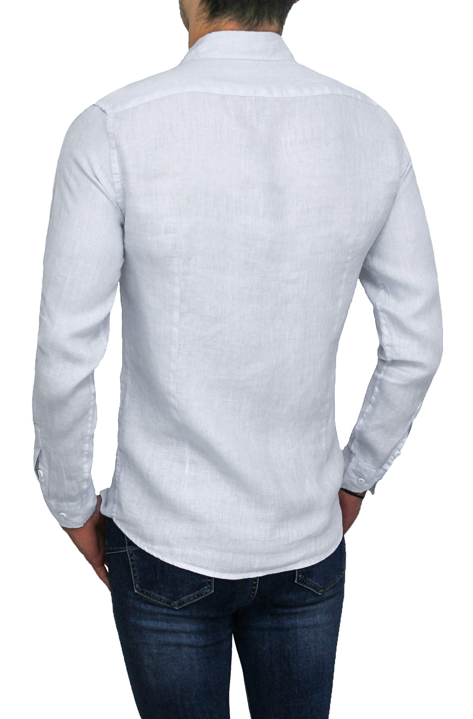 Camicia Lino Uomo Sartoriale Primavera Estate Casual Elegante