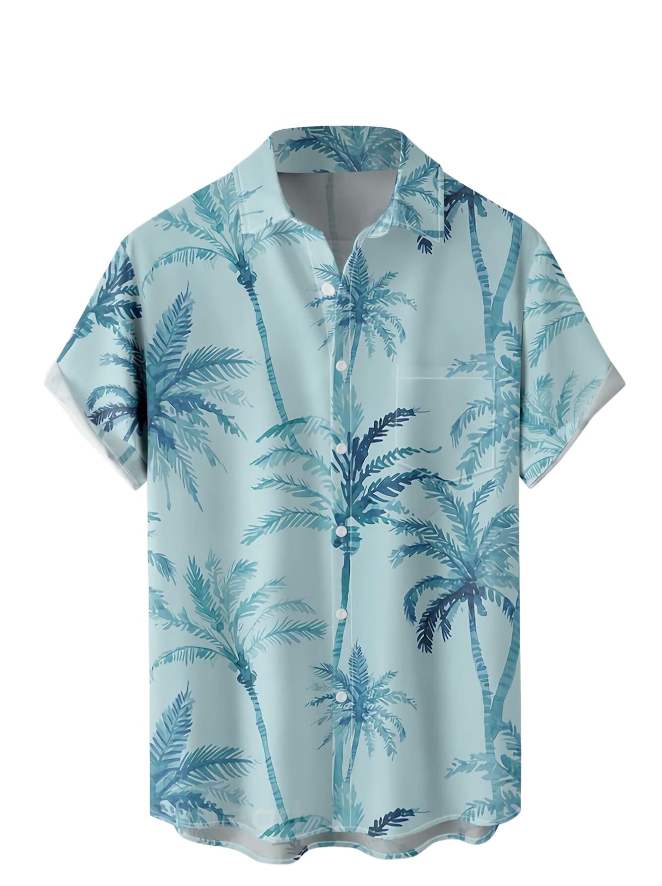 Men's Hawaiian Shirt - Short Sleeve Tropical Print Beach Shirt, Casual Button Down For Summer & Vacation
