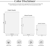 Vista 6 de Tens Towels Pack of 8 Towels Set, 2 Extra Large Bath, 2 Hand, 4 Washcloths, 100% Cotton, Lighter Weight, Quicker to Dry, Super Absorbent, Perfect