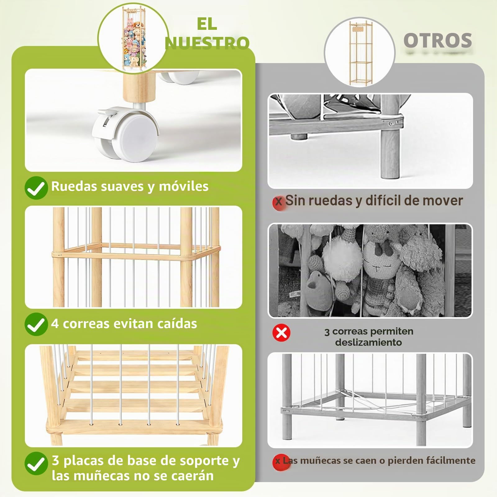Organizador de Peluches, Estante de Almacenamiento de 𝐉𝐮𝐠𝐮𝐞𝐭𝐞𝐬 𝐈𝐧𝐟𝐚𝐧𝐭𝐢𝐥 de Gran Capacidad para 𝐍𝐢ñ𝐨𝐬, Habitación, 𝐒𝐚𝐥𝐚 𝐝𝐞 𝐣𝐮𝐞𝐠𝐨, Dormitorio, Sala de Estar (136x40x40 cm)