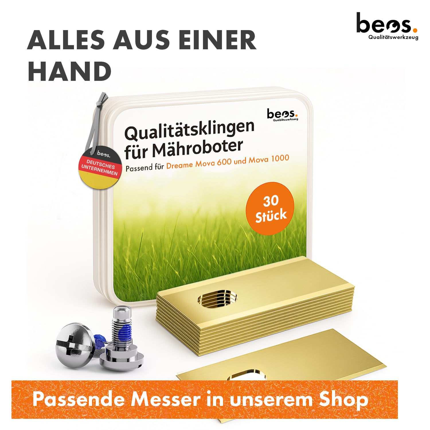 BEOS Premium Mähroboter Tuning - Für Dreame Mova, LiDAX & ViAX - Messerteller für 6X Klingen - glasfaserverstärkte Messerscheibe - Ø 170 mm - Made in Germany