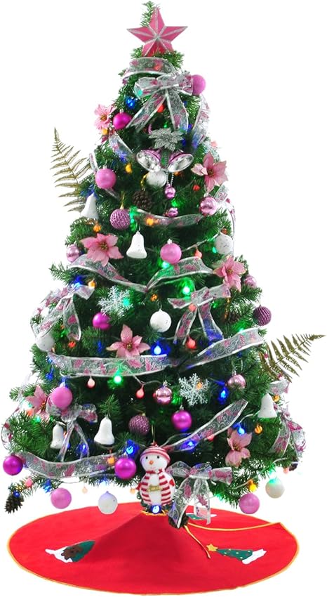 Amazon クリスマスツリーセット 1cm ピンク風 Christmas Tree Pink 1センチ 豪華なオーナメントセット付き プレゼント ツリースカート贈り アニメ専線 ピンク クリスマスツリー おもちゃ