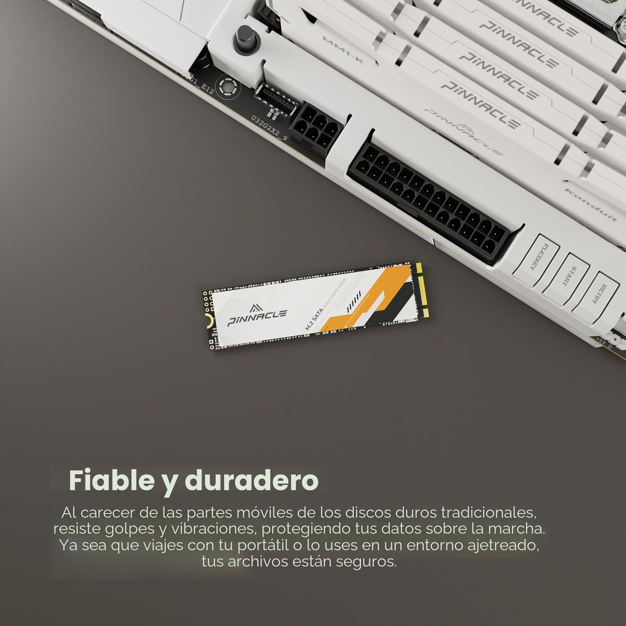 Timetec SSD 3D NAND QLC SATA III 6 GB/s M.2 2280 NGFF Velocidad de Lectura de hasta 550 MB/s SLC Cache Performance Boost Unidad Interna de Estado sólido para PC (512GB)