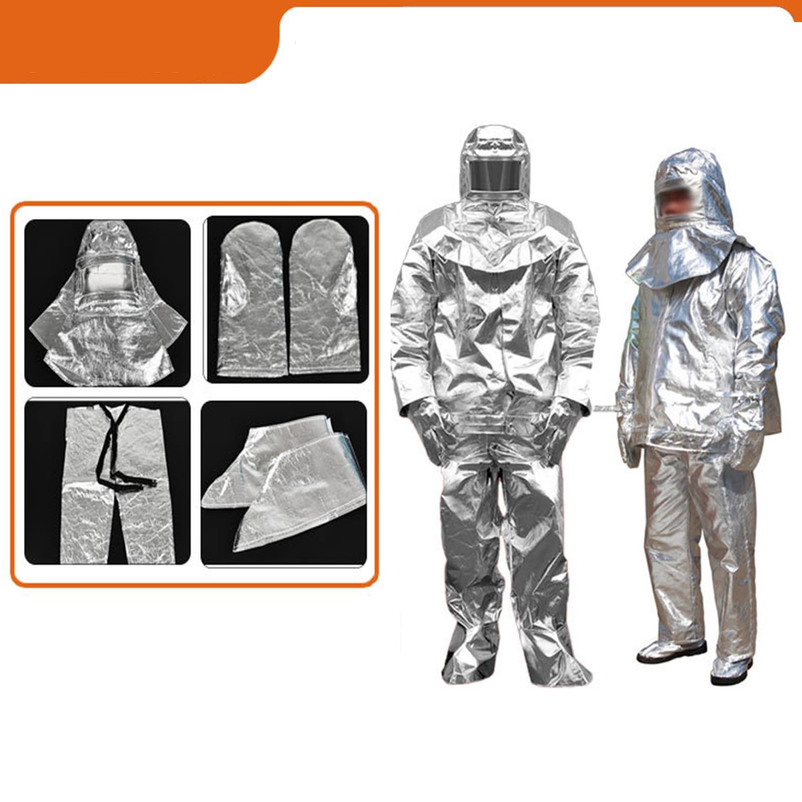 Traje Aislante Térmico Ignífugo De Papel De Aluminio Uniforme Ignífugo De 1000 Grados Ropa De Protección Ignífuga Antirradiación