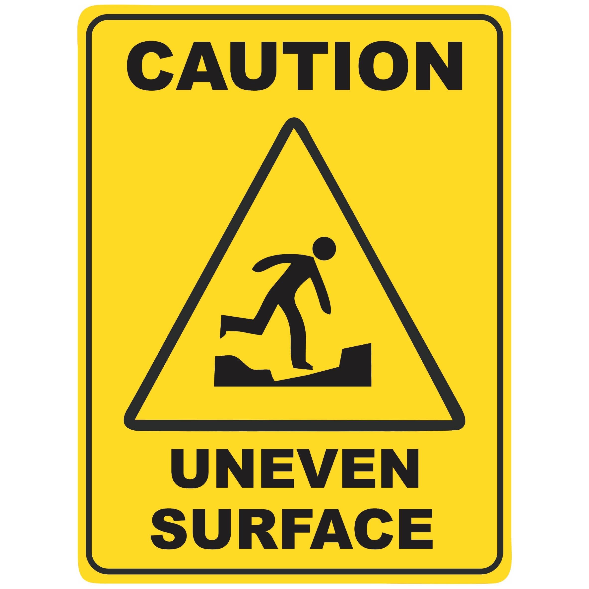 Uneven Surface Warning Signs Metal Tin Sign 12x8 inch for Industrial & Commercial
