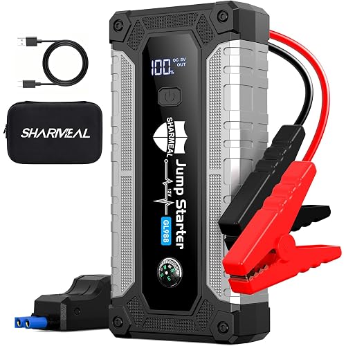 6000A Jump Starter, Portable Jump Starters 12V Car Battery Booster Jump Box Pack for All Gas & 10.0L Diesel Engines with 3 Modes Flashlight and Jumper Cables