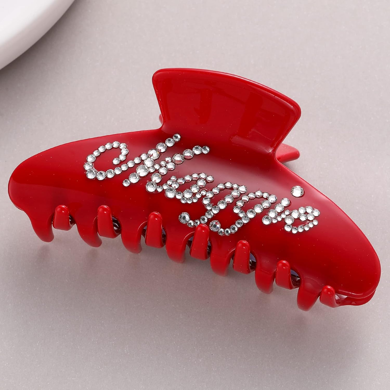 Custom Claw Clip for Women, Personalized Hair Clip Rhinestone Name Big Hair Claw Clips French Banana Jaw Clips,Tortoise Shell Clamp Hair Accessories for Women Girls (Tortoiseshell)