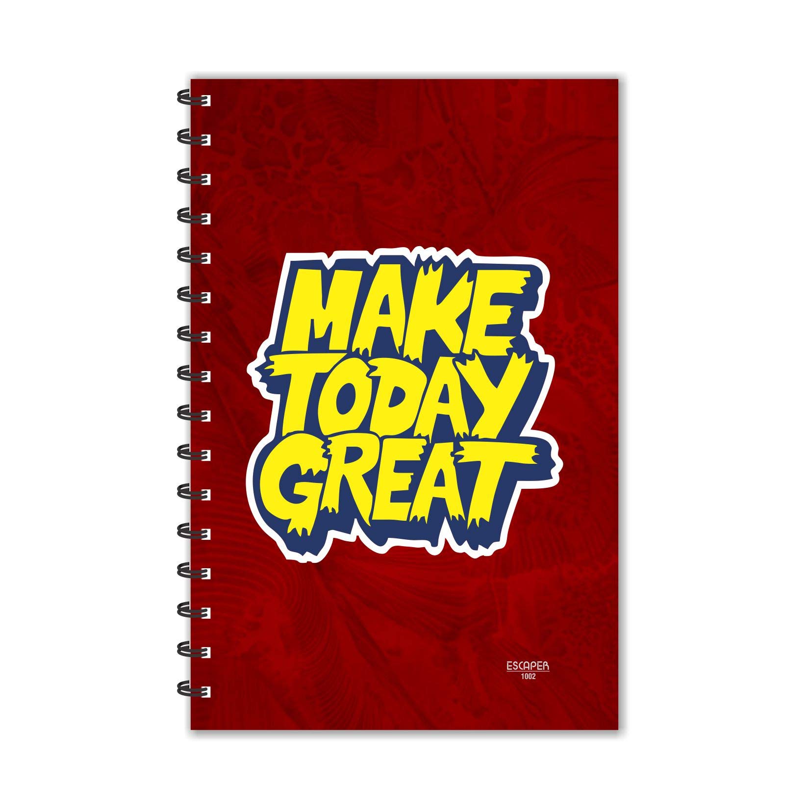 ESCAPER Make Today - Diario con citazioni motivazionali, formato A5, 160 pagine lisce a righe, laminato, copertina morbida, quaderno a spirale per appunti, studenti, ufficio, personale