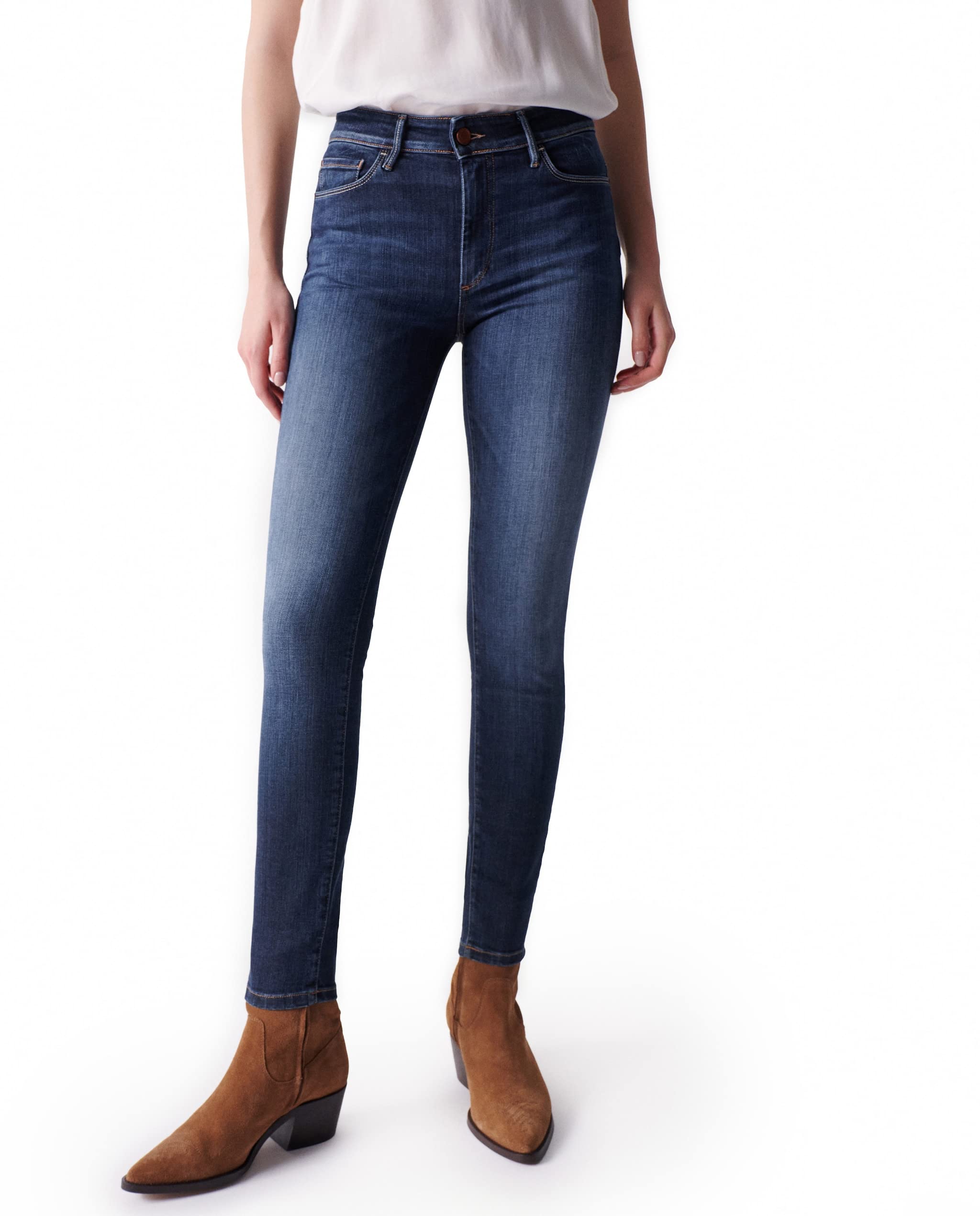 Salsa Push Up Destiny - Pantalones Vaqueros Ajustados con Lavado Oscuro, Blau, W25