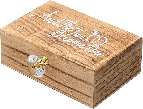 Caja para anillos de boda y los dos se convierten en uno Mr. y Mrs. Diamond - Caja de madera para anillos de boda para decoración de boda, elegante
