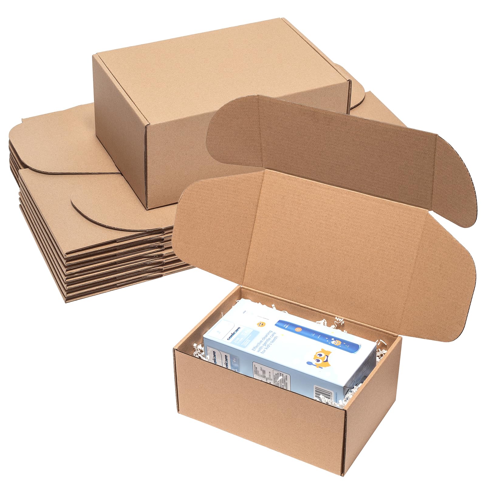 Wowxyz Shipping Boxes 9x6x4 inches 25 Pack Kraft Corrugated Cardboard Box Mailing for Small Business, Brown Medium Literature Mailer Packaging