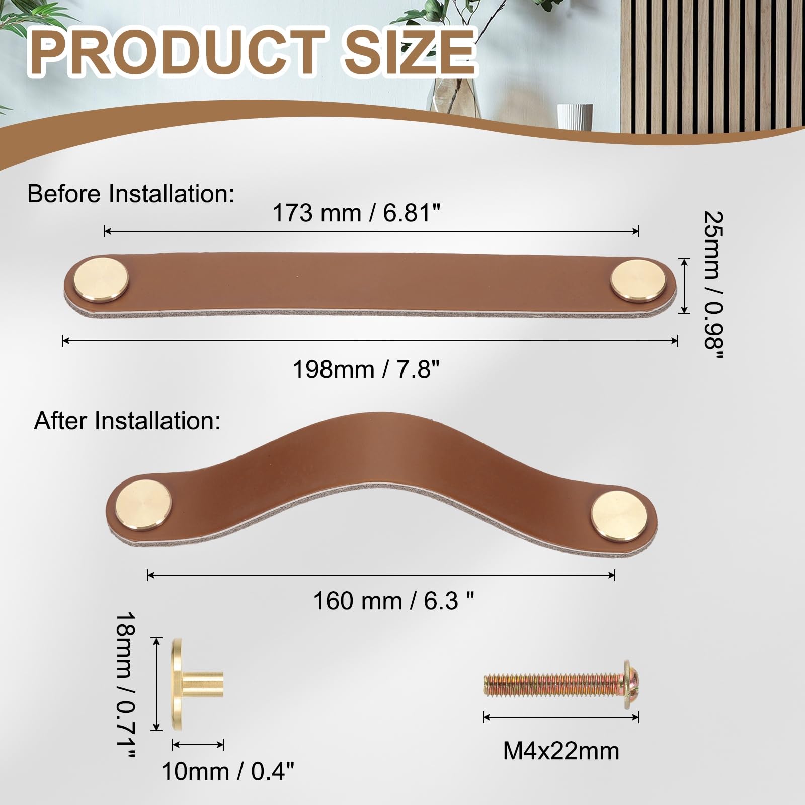 PATIKIL Leather Drawer Pulls - Image 2