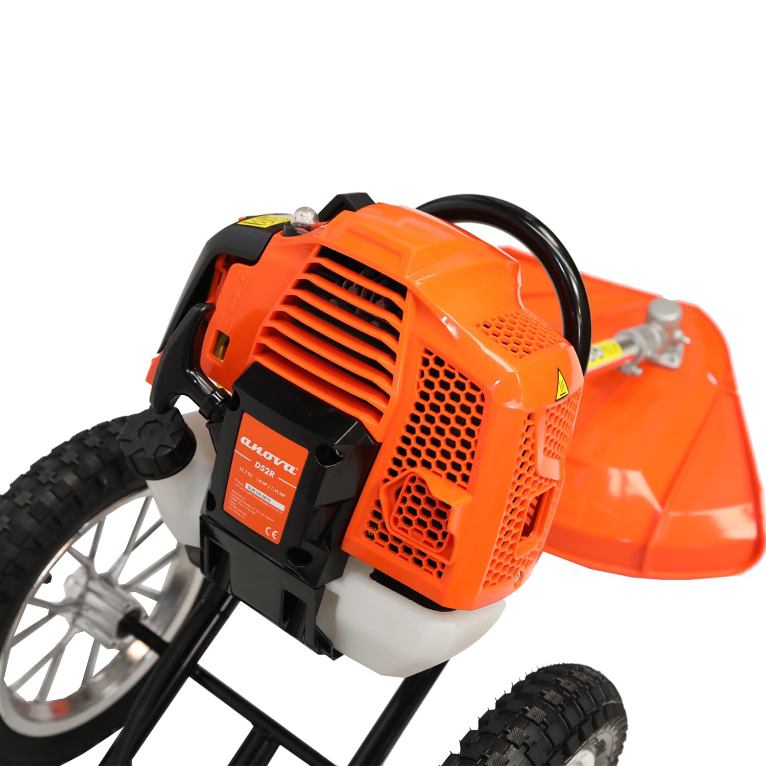 ANOVA - Desbrozadora con Ruedas | 1,9 HP - 1,4 KW | 1,2 L | 51,7 CC | Ø Barra 26 MM | Nivel Ruido (Lwa) 113 DB | para Limpieza de Maleza, Hierba Alta y Mantenimiento de Terrenos | Diseño Robusto