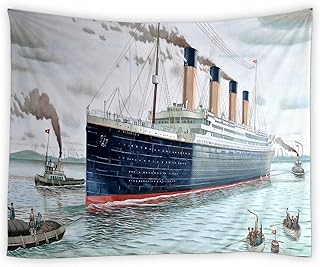FILMILIL Nautical Ocean Tapestry Wall Hanging Vintage Classic Titanic Sh...