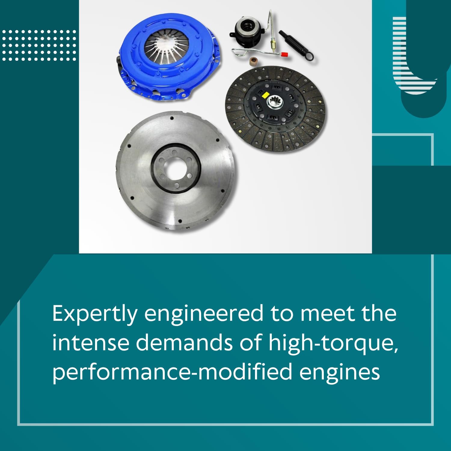 EFT Stage 2 Clutch Kit & HD Flywheel For 1991-1992 Jeep Cherokee, Comanche and Wrangler 4.0L - Carbonized Friction Material For Enhanced Performance and Durability - With 12 Month Brand Warranty
