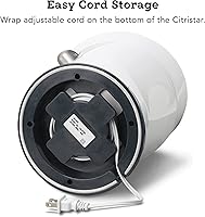 Vista 7 de Tribest CitriStar CS-1000 Electric Citrus Juicer with Stainless Steel Strainer and Spout (White)