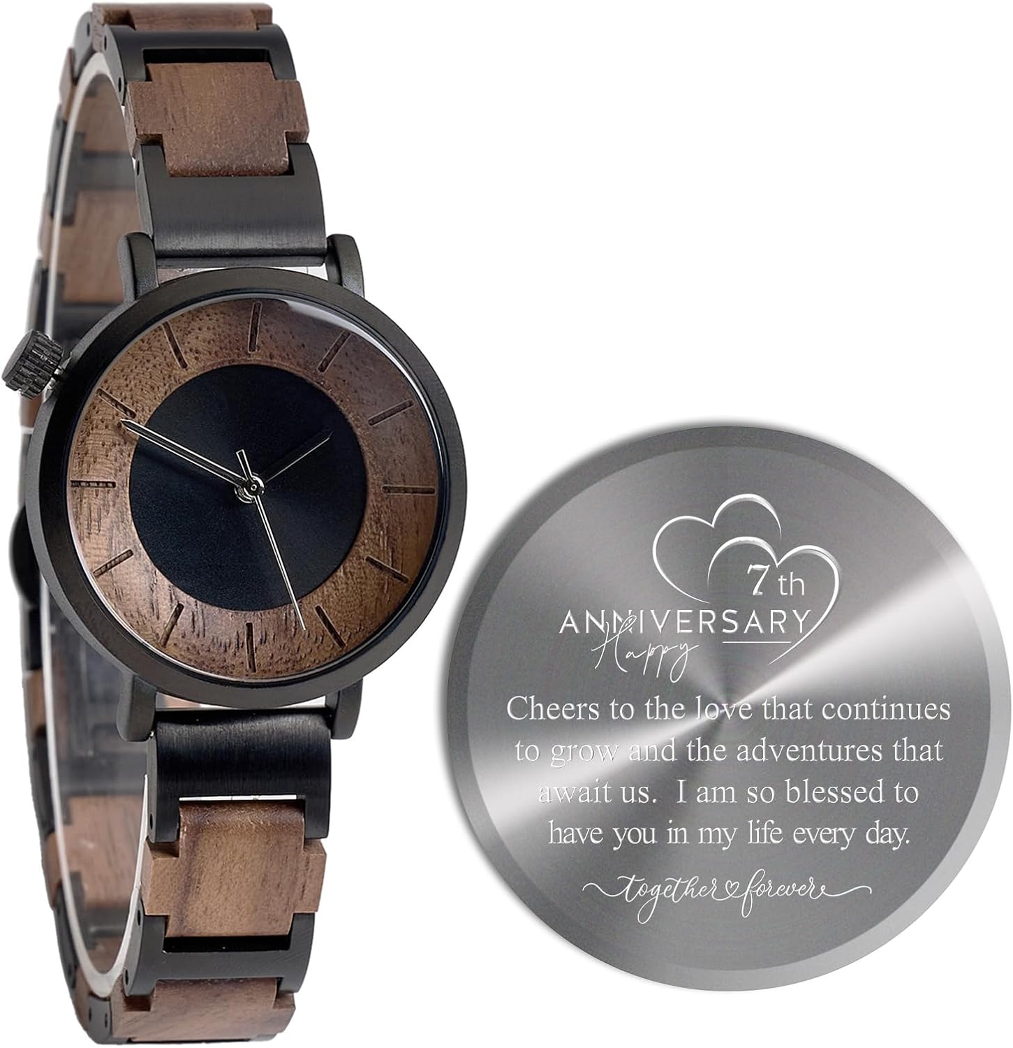 7 Seven Years Anniversary for Women Gifts,Seventh 7th Wedding Anniversary Keepsake for Wife,Wool, Copper Anniversary Marriage Presents for Her