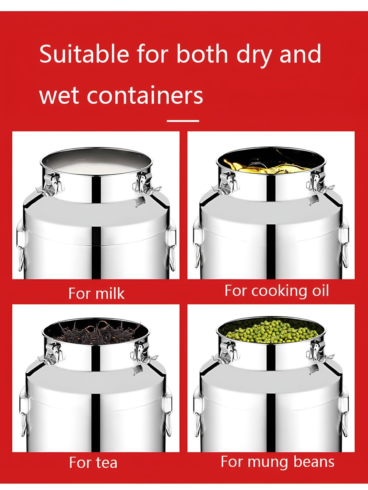 Contenitore per liquidi in acciaio inossidabile con rubinetto, dispenser durevole e sicuro per versare facilmente, ideale per bevande, oli e salse, design a prova di perdite
